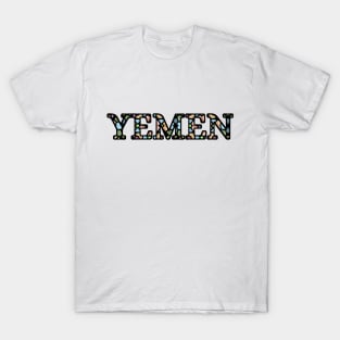 Yemen Stained Glass Patriotic Design T-Shirt